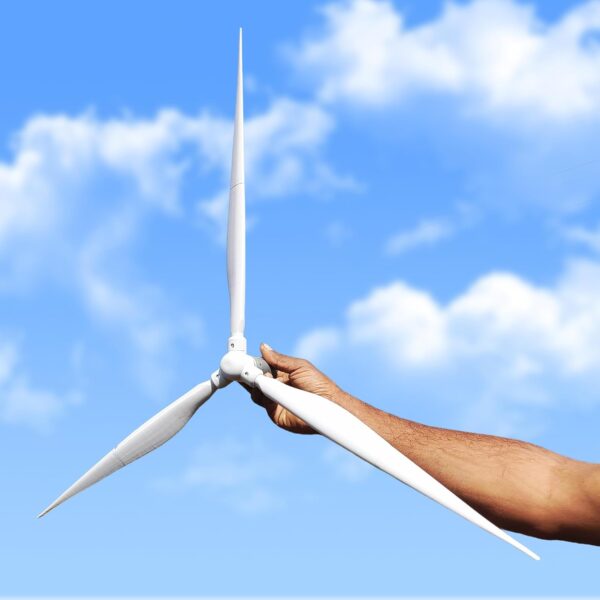 DIY Wind Turbine Propeller Kit – 3D Printed Blades with Hub, Complete Hardware Set & Motor Holder (Motor Not Included)
